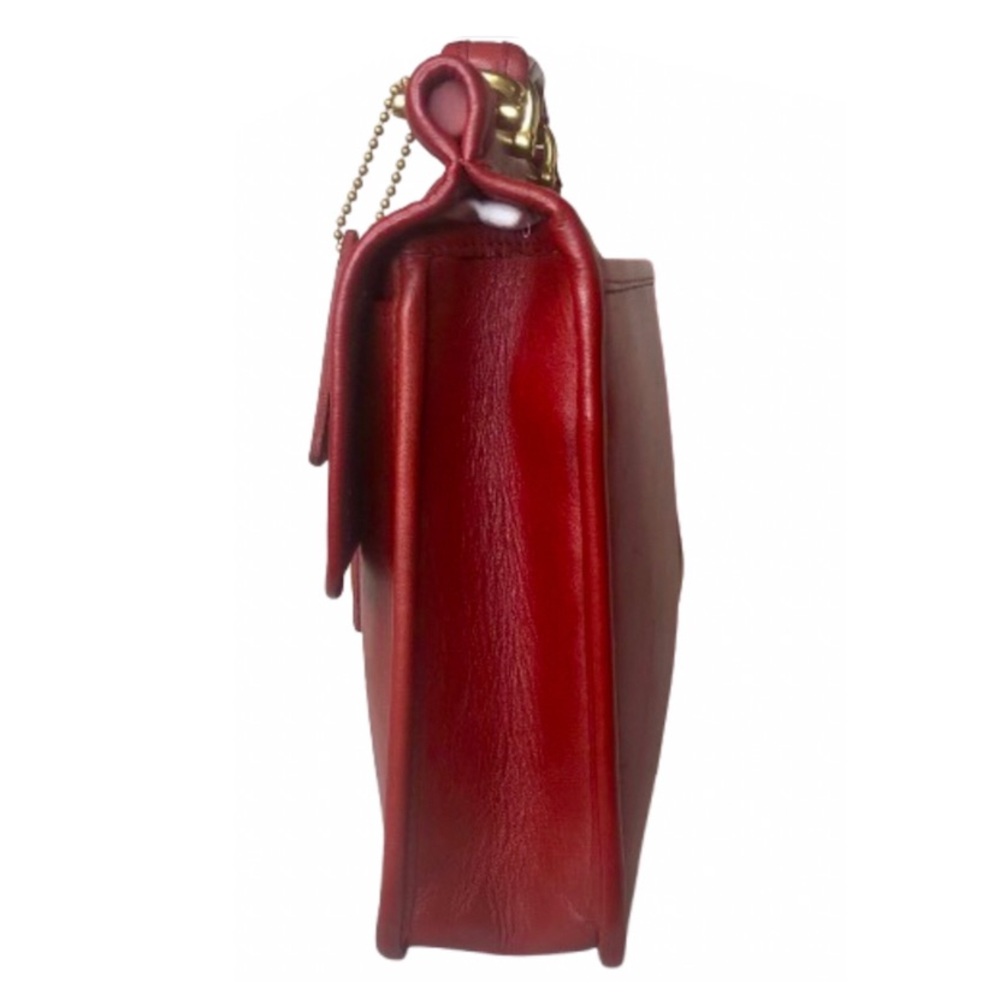 Vintage COACH WILLIS Red Glove Tanned Top Handle Crossbody Bag 9927 USA COA - Picture 6 of 17